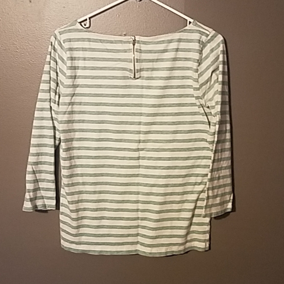 J Crew 3/4th long sleeved striped tee - Picture 2 of 3